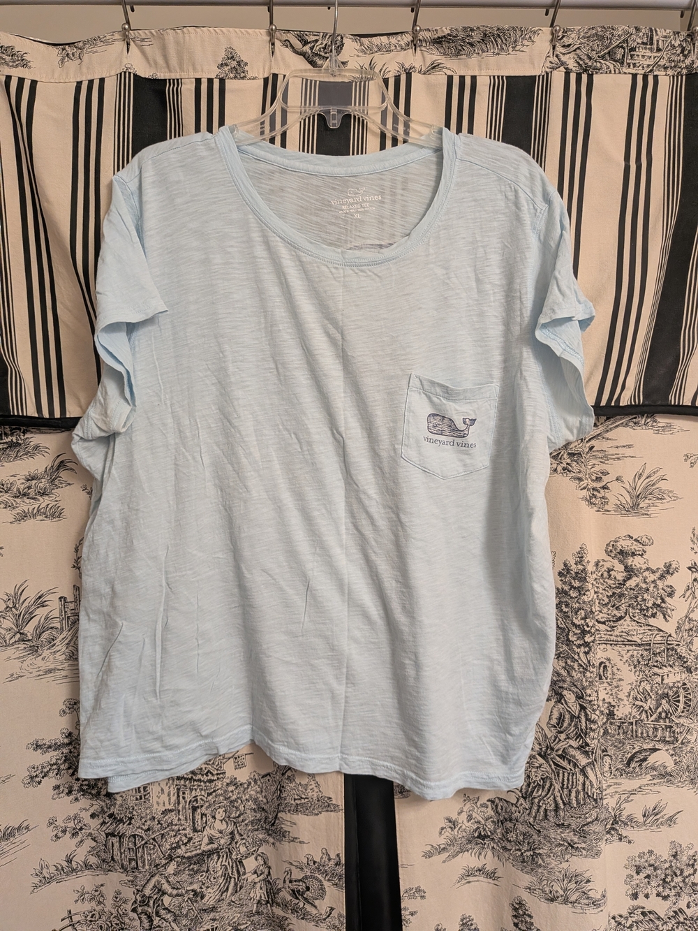 Vineyard Vines Soft Light Blue Relaxed Pocket Tee